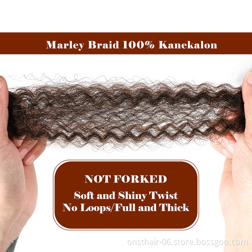 ONST Marley Hair 24 Inches  Long Crochet Hair Braids For Women Synthetic  Braiding Hair Extension Dreadlock Hair Bundles